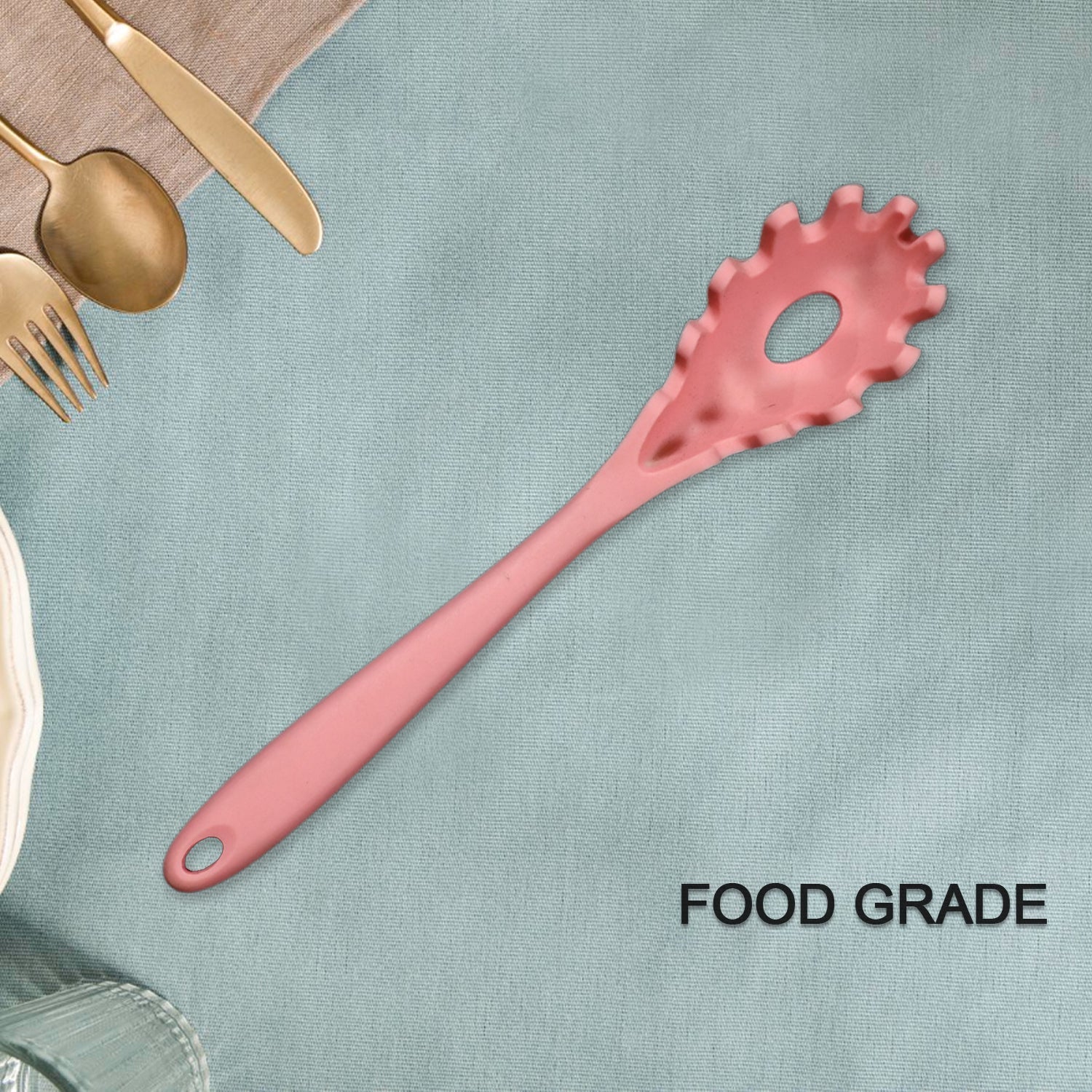 5425 Pasta Fork Silicone Cookware Spaghetti Strainer Server Spoon no Hurt The Pot High Temperature Resistant Nonslip. DeoDap 5425 Pasta Fork Silicone Cookware Spaghetti Strainer Server Spoon no Hurt The Pot High Temperature Resistant Nonslip. DeoDap